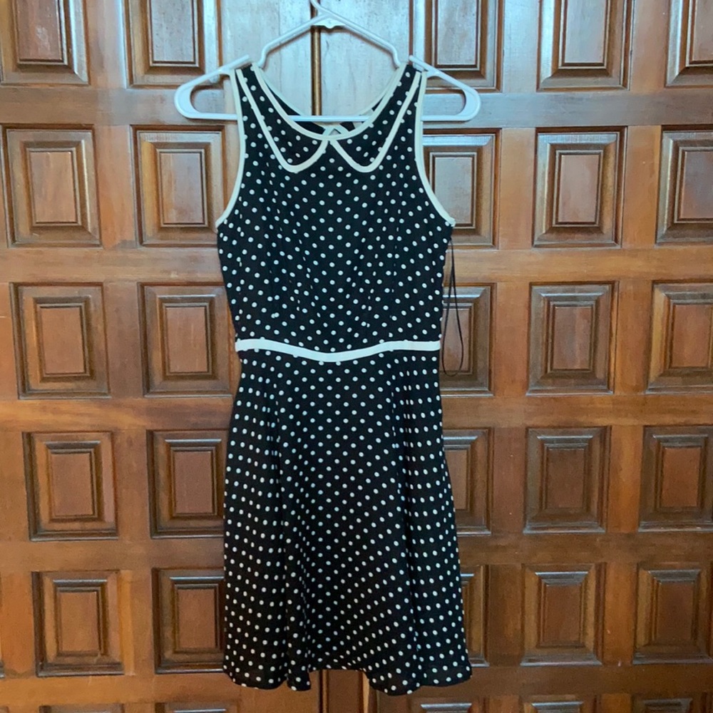 Lauren Conrad LC Black and White Polka Dot Dress Size 0.
